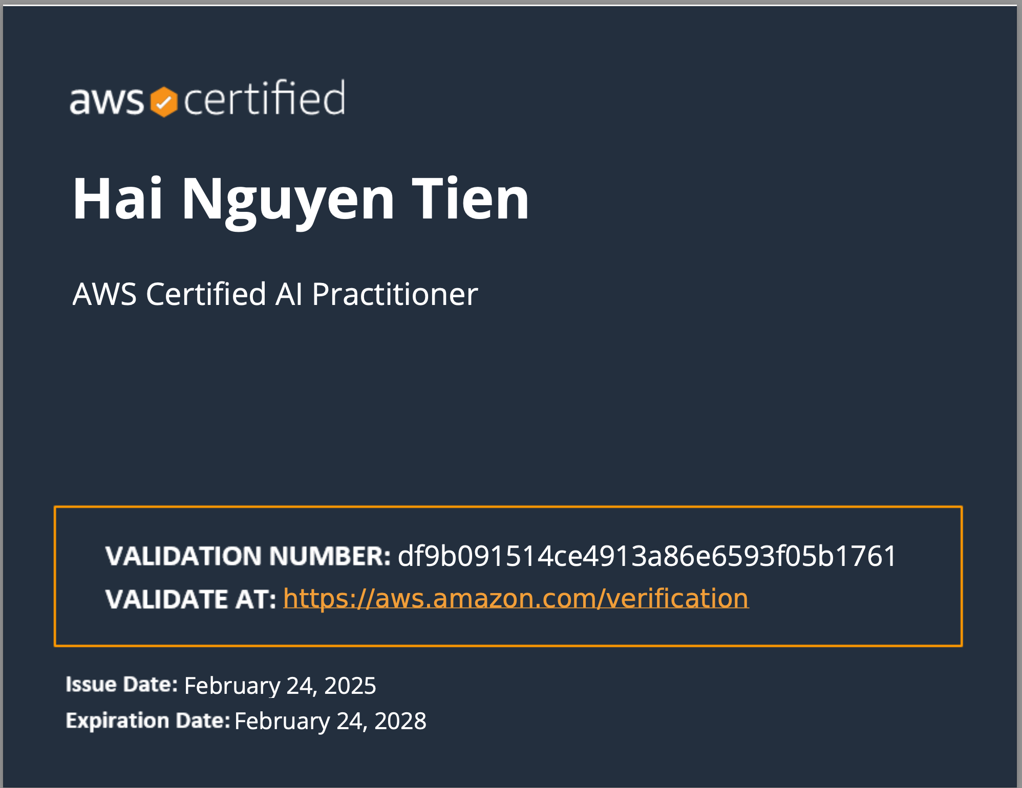 AWS Certified AI Practitioner