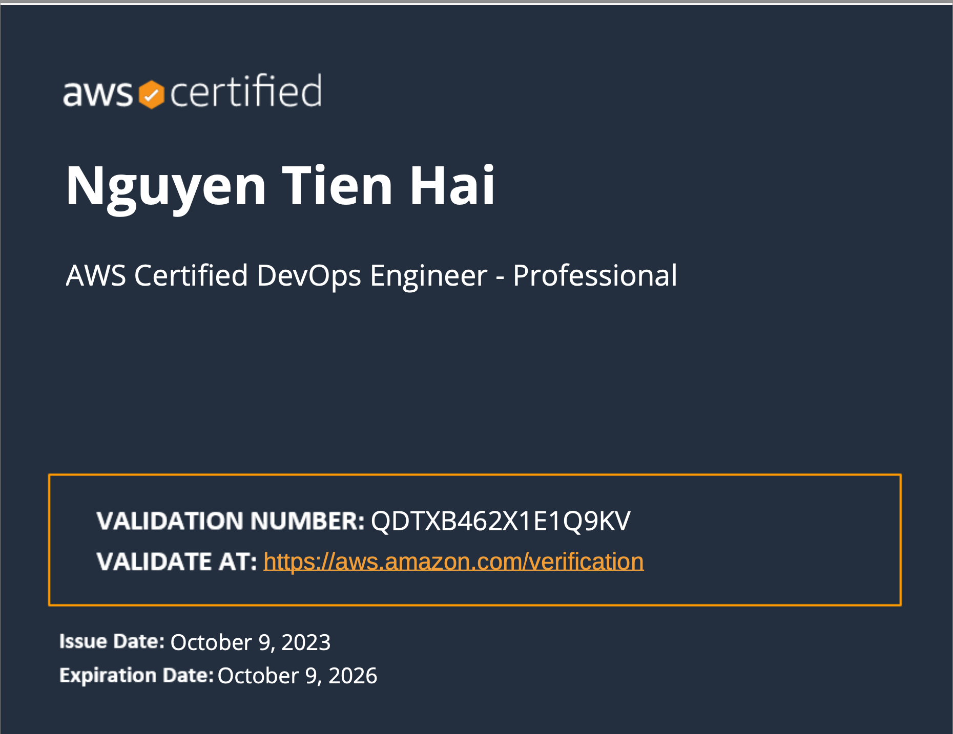 AWS Certified DevOps Engineer – Professional