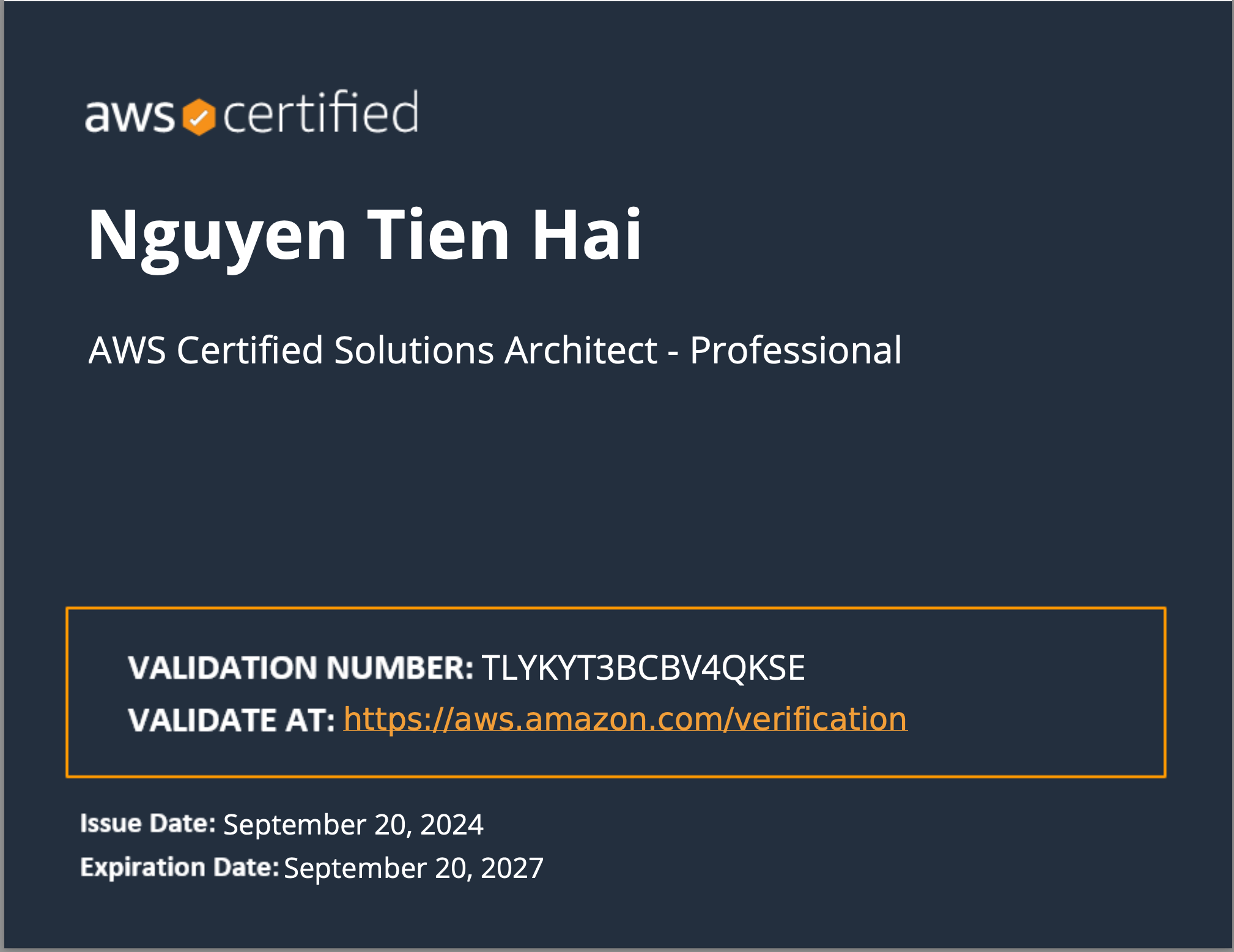 AWS Certified Solutions Architect – Professional