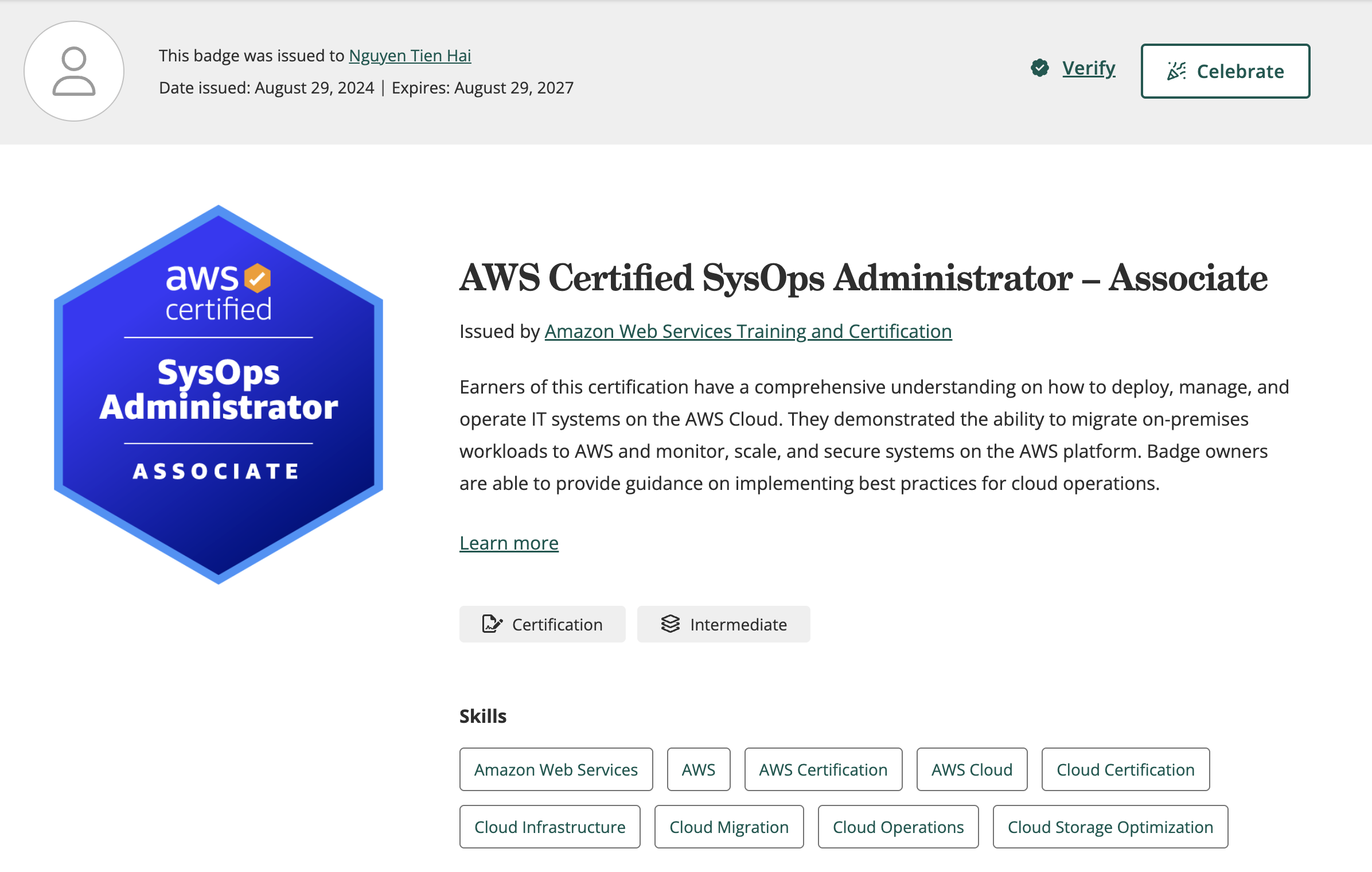AWS Certified SysOps Administrator – Associate
