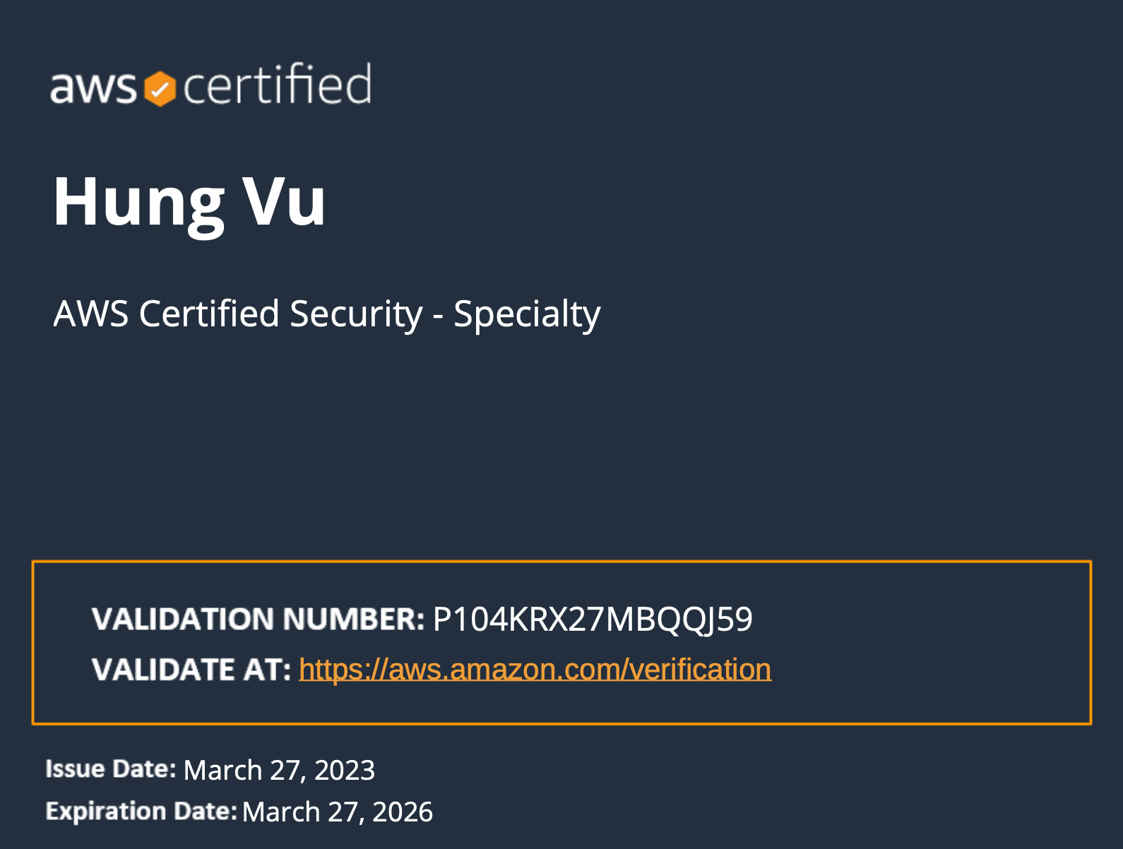 Security Specialty