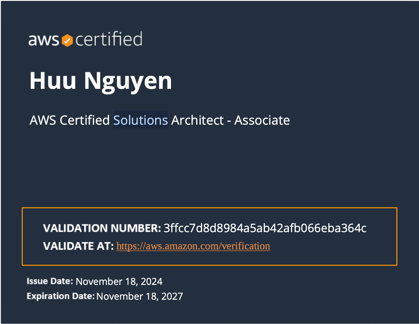 AWS Certified Solutions Architect - Associate