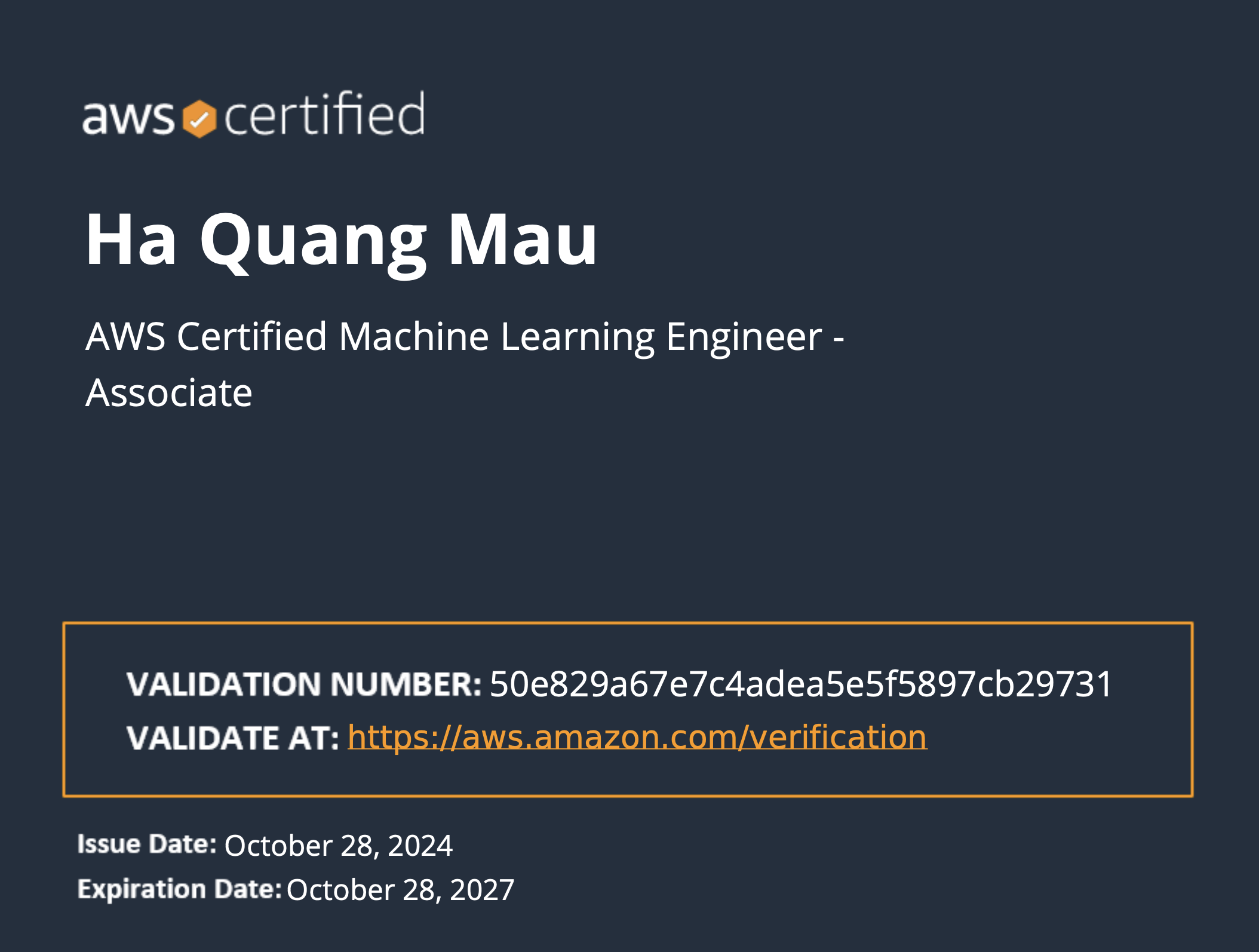 AWS Certified Machine Learning Engineer – Associate