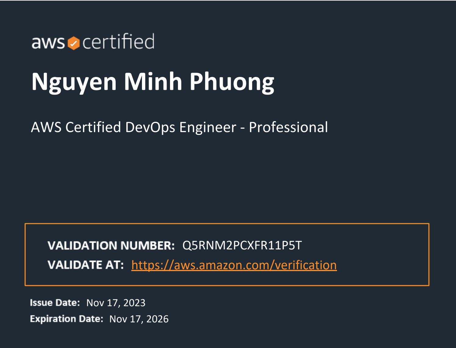 AWS Certified DevOps Engineer - Professional