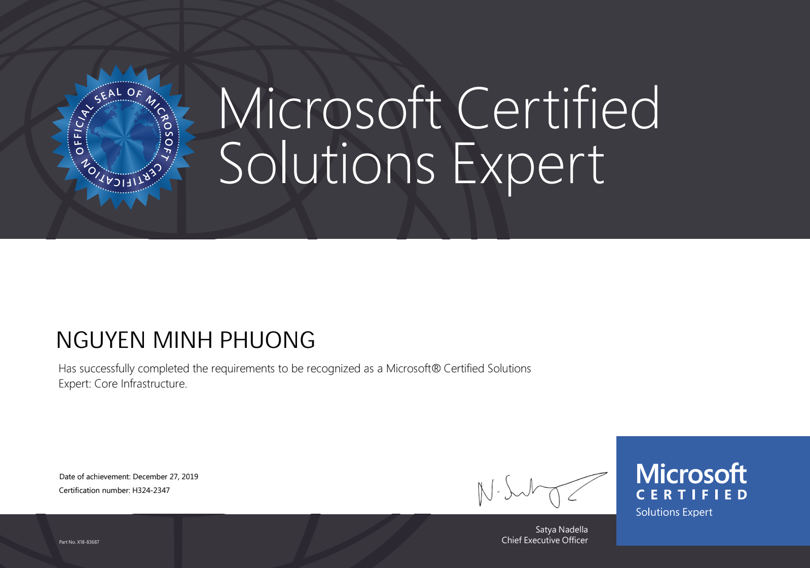 Microsoft Certified Solutions Experts